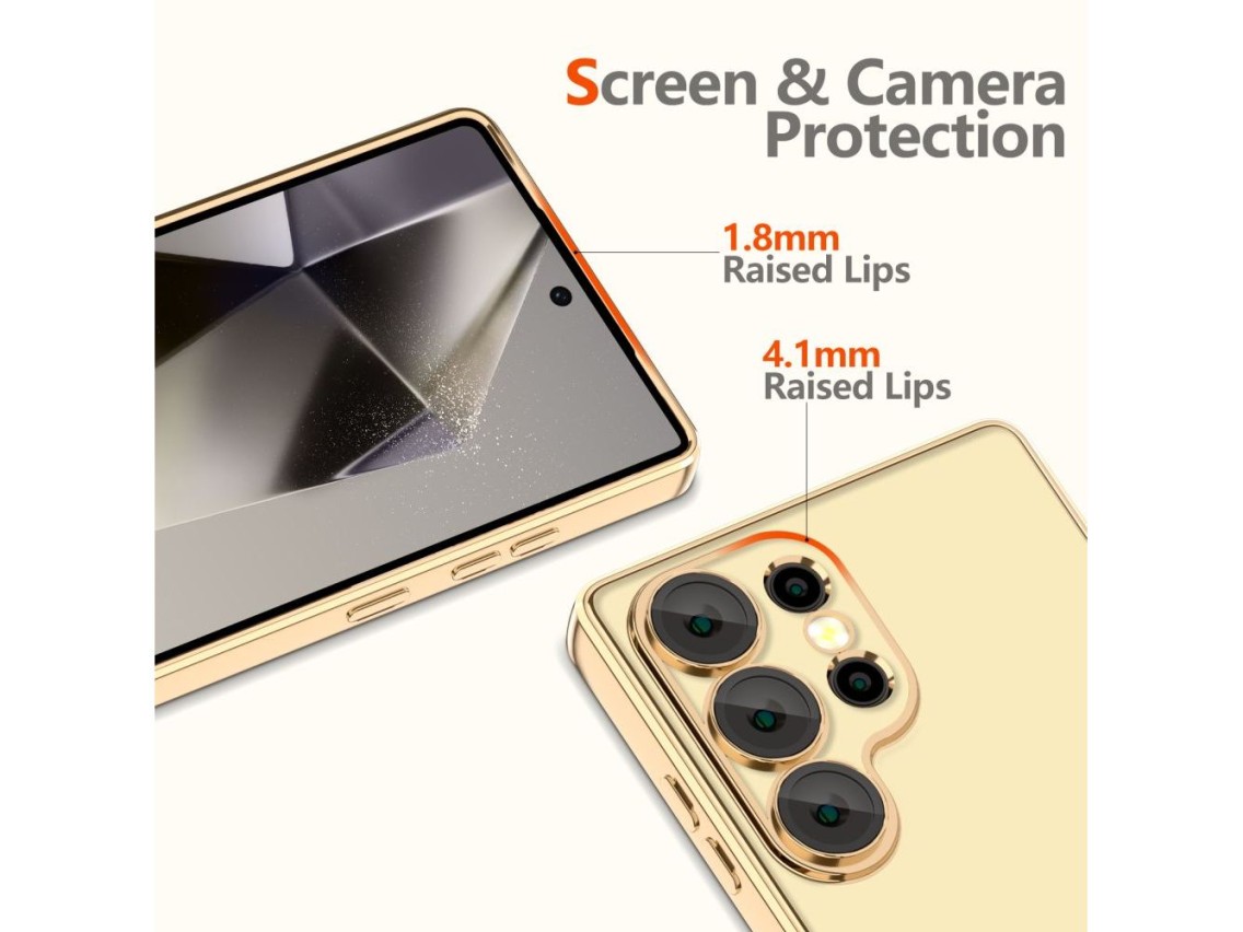 Funda Tech-Protect MagFlex MagSafe para Samsung Galaxy S25 Ultra - Oro transparente