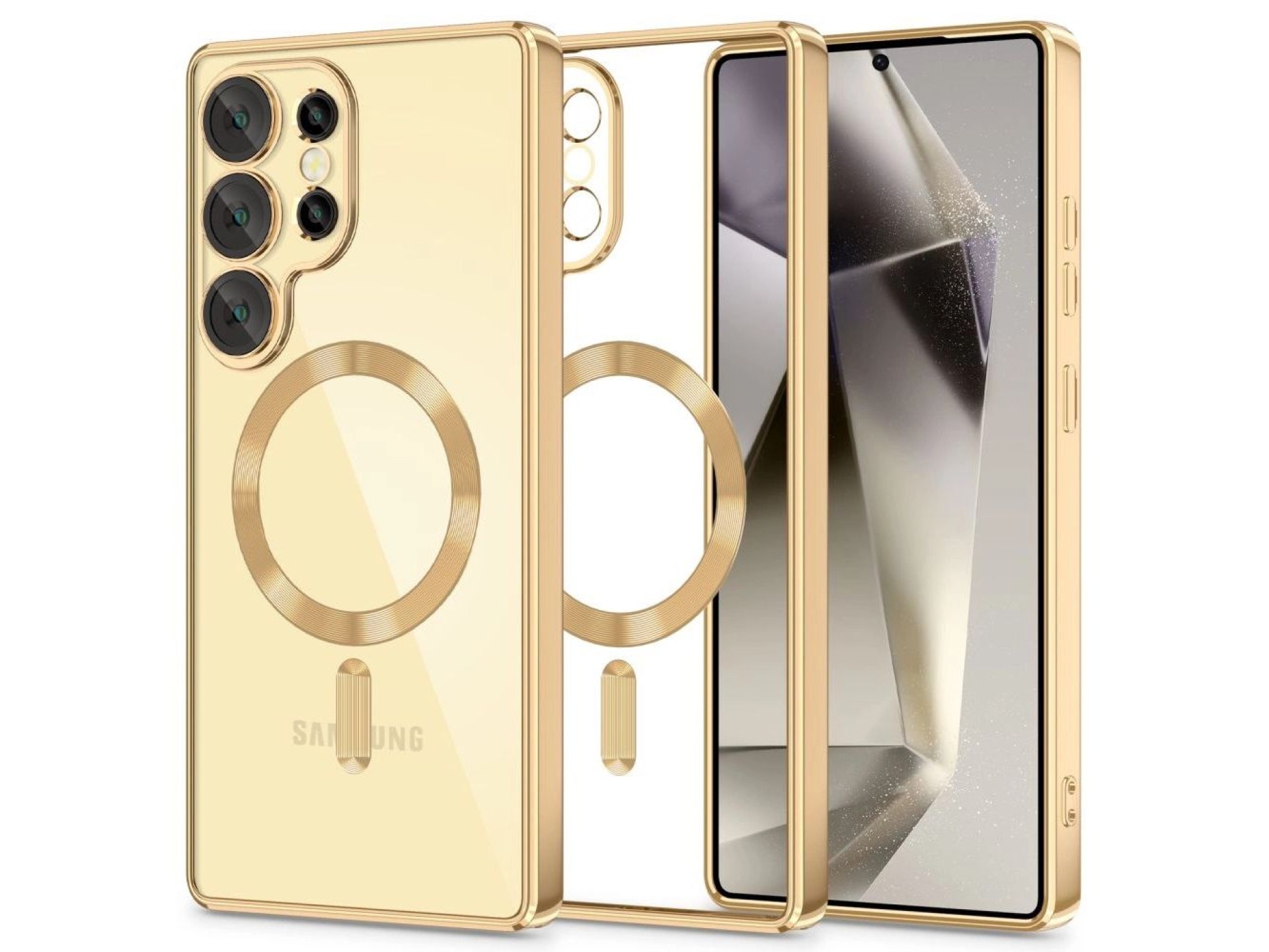 Funda Tech-Protect MagFlex MagSafe para Samsung Galaxy S25 Ultra - Oro transparente