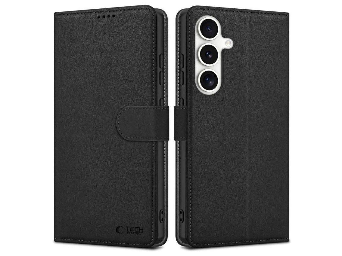 Capa carteira Tech-Protect para Samsung Galaxy S25 - Preta