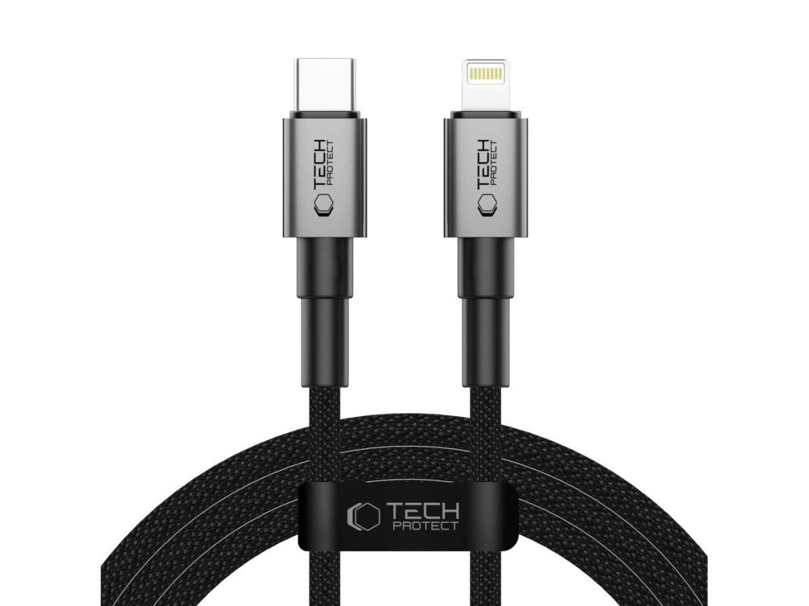 Tech-Protect Ultraboost DNA USB-C / Lightning PD27W/3A cable 200 cm - gray