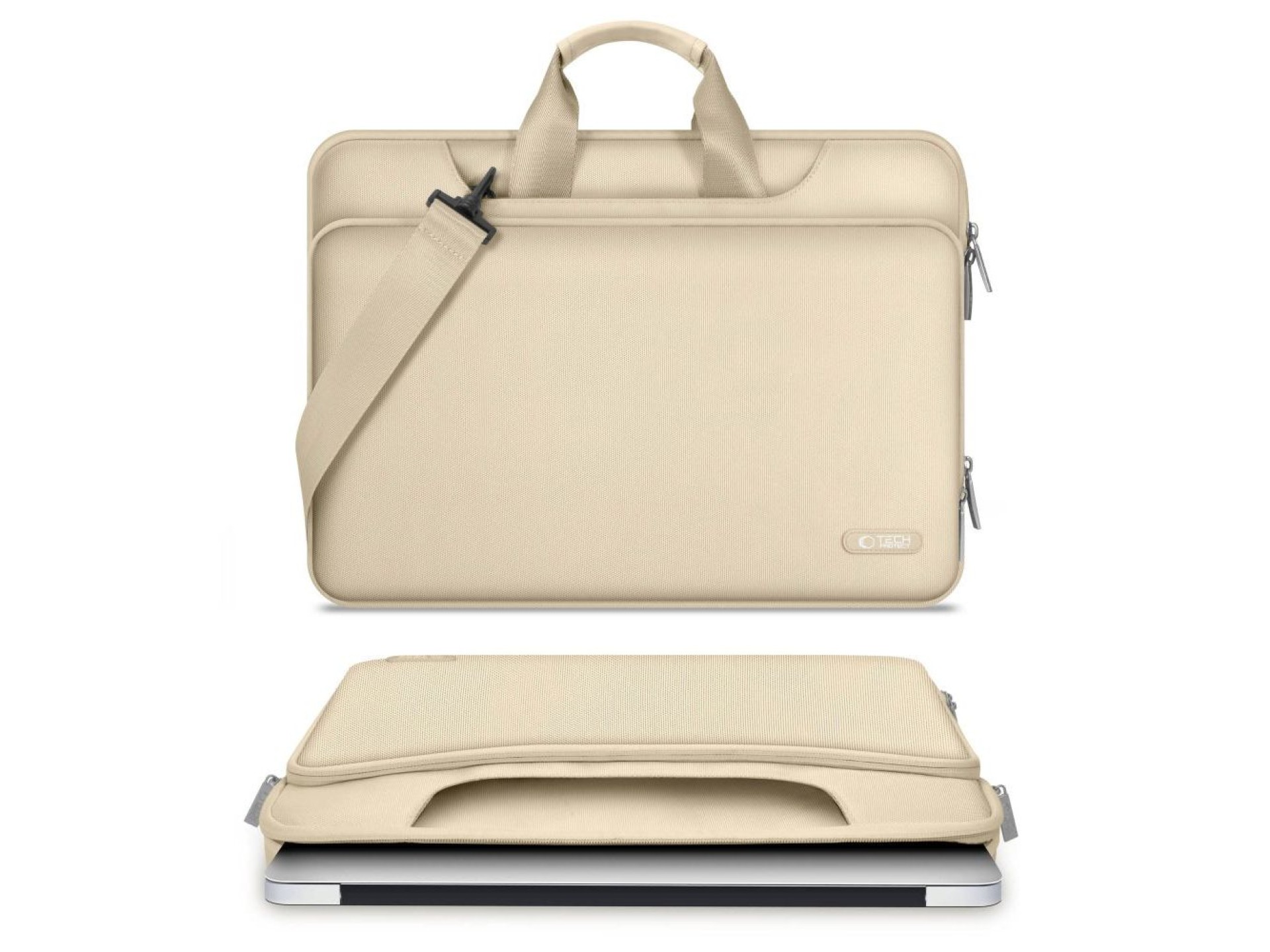Bolsa para laptop Tech-Protect Pocket de 15-16 polegadas - Bege