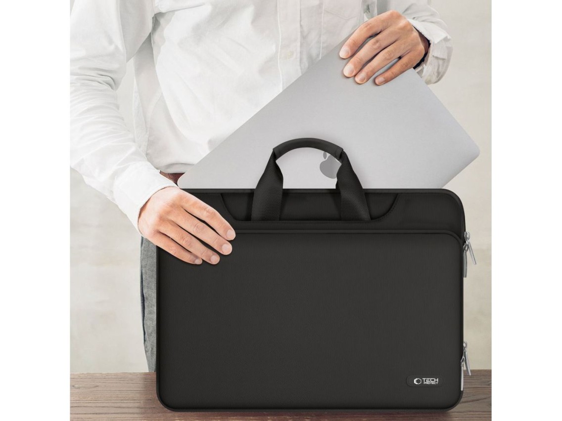 Bolsa para laptop Tech-Protect Pocket de 15-16 polegadas - Preta