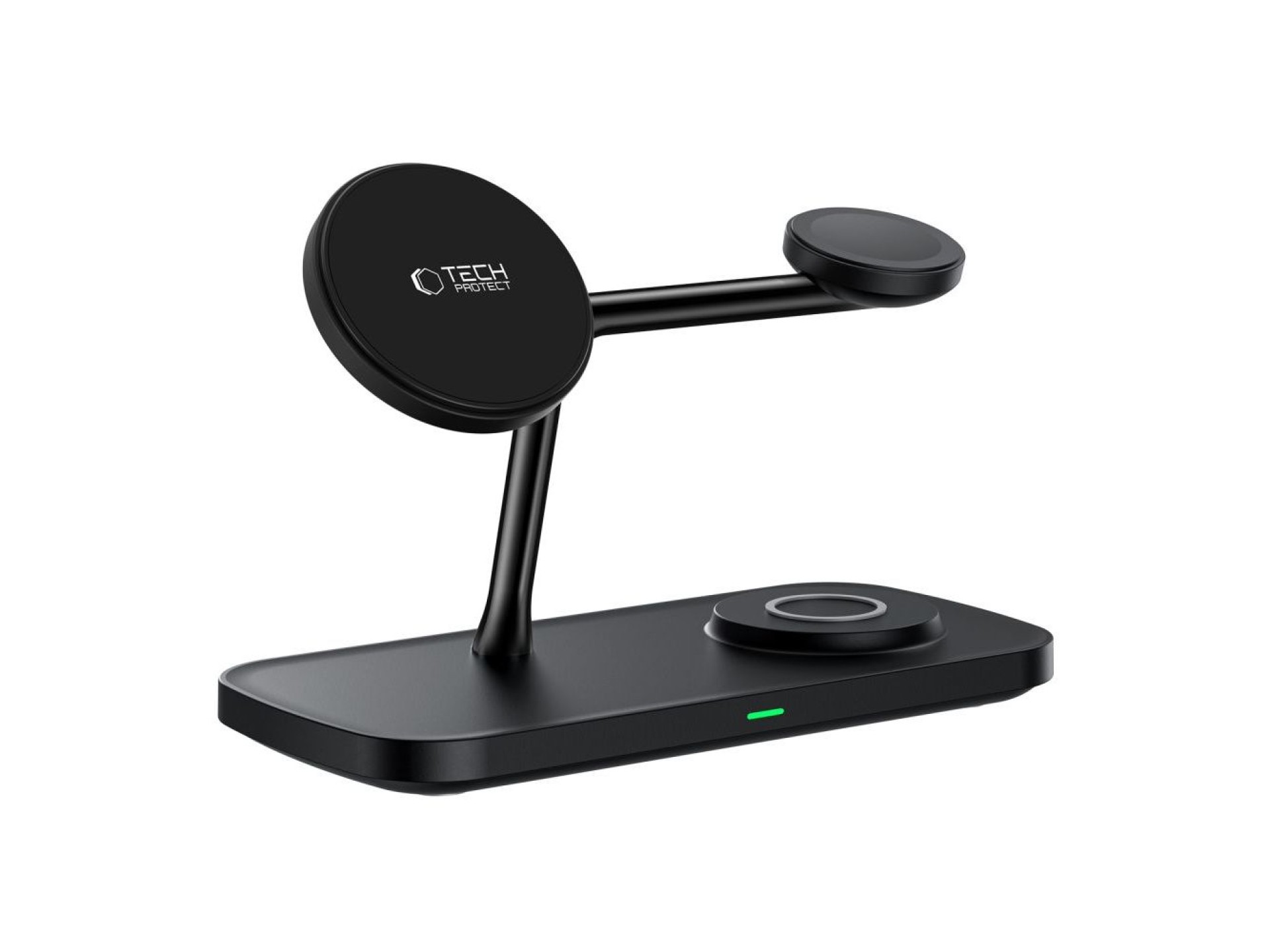 Carregador sem fio Tech-Protect QI15W-A45 3 em 1 com MagSafe para dispositivos Apple - Preto