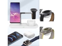 Tech-Protect QI15W-A45 3in1 Wireless Charger with MagSafe for Apple Devices - White Tech-Protect QI15W-A45 3in1 Wireless Charger with MagSafe for Apple Devices - White