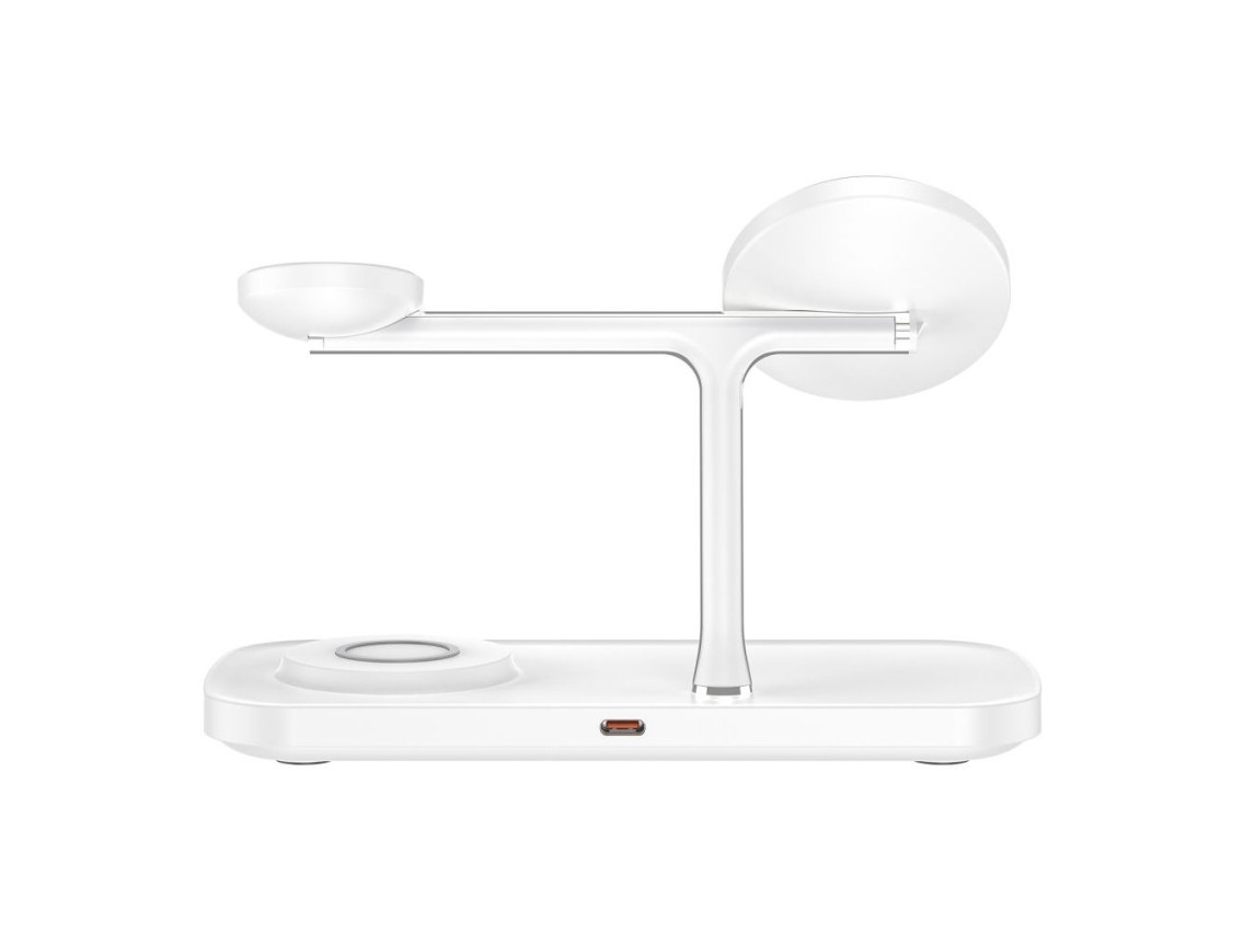 Tech-Protect QI15W-A45 3in1 Wireless Charger with MagSafe for Apple Devices - White
