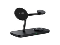Carregador sem fio Tech-Protect QI15W-A45 3 em 1 com MagSafe para dispositivos Apple - Preto Carregador sem fio Tech-Protect QI15W-A45 3 em 1 com MagSafe para dispositivos Apple - Preto
