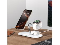 Tech-Protect QI15W-A45 3in1 Wireless Charger with MagSafe for Apple Devices - White Tech-Protect QI15W-A45 3in1 Wireless Charger with MagSafe for Apple Devices - White