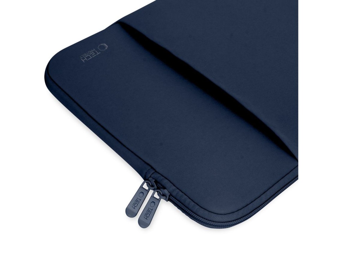 Capa para laptop Tech-Protect em neoprene de 15 a 16 polegadas - Azul Marinho