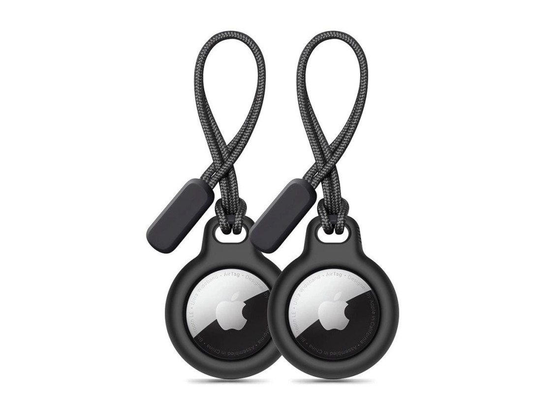 Tech-Protect Rough 2-pack case for Apple AirTag - black