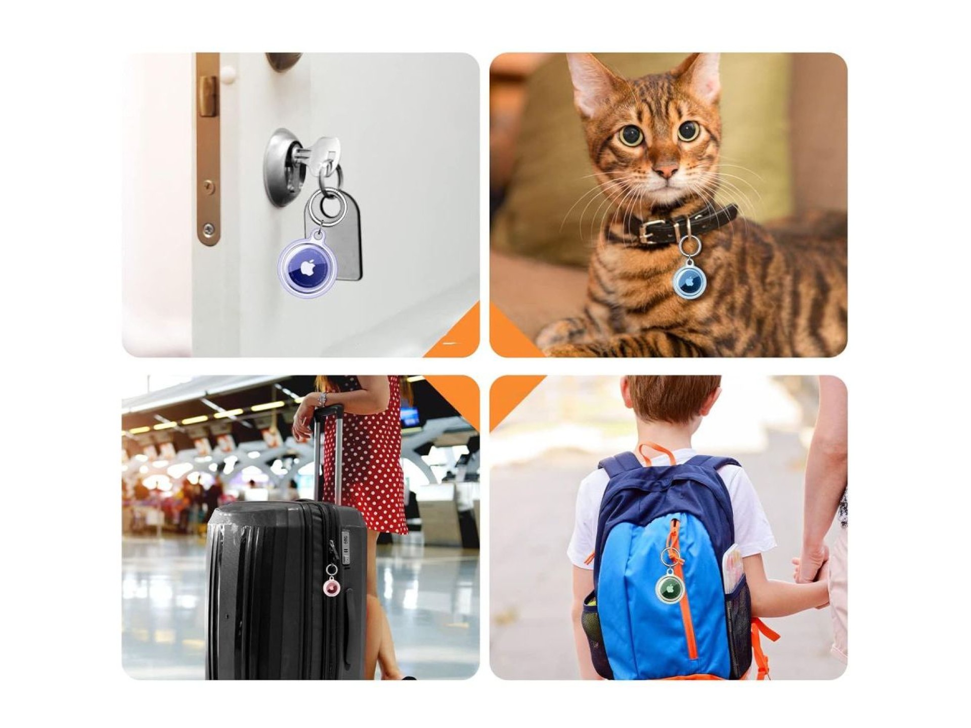 Tech-Protect Icon 4-pack Case for Apple AirTag - Transparent