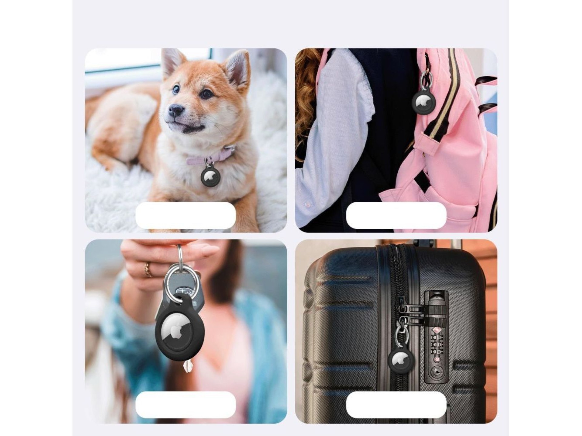 Tech-Protect Rough 2-pack case for Apple AirTag - black