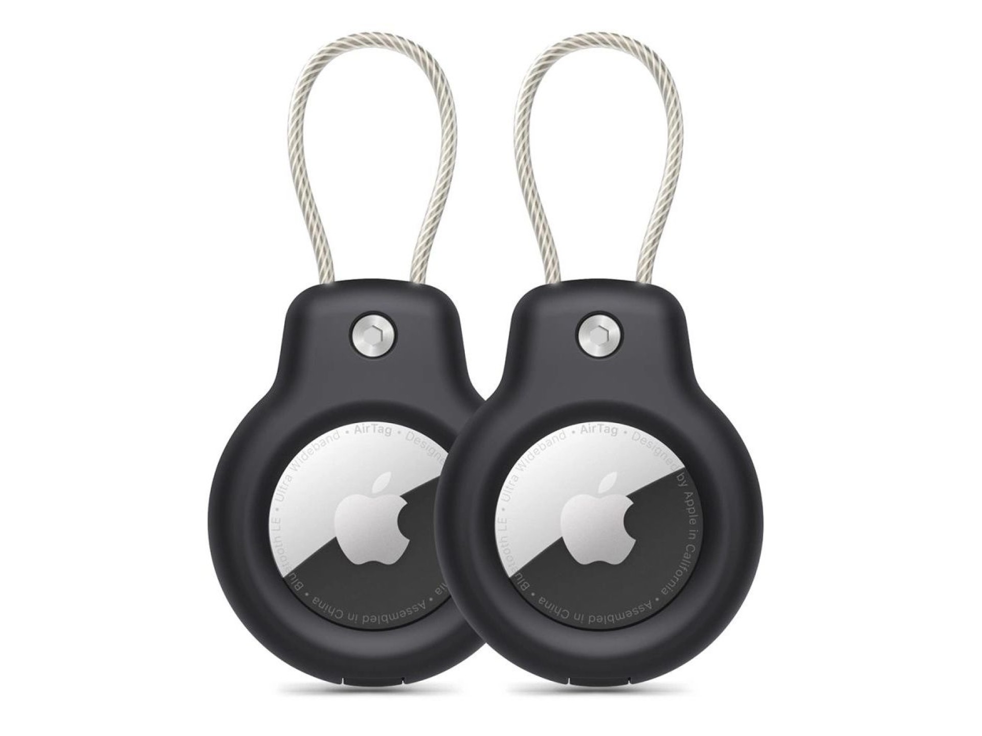 Capa Tech-Protect Rough Vein para Apple AirTag (pacote com 2) - preta