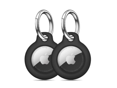 Capa Tech-Protect Rough para Apple AirTag (pacote com 2) - preta
