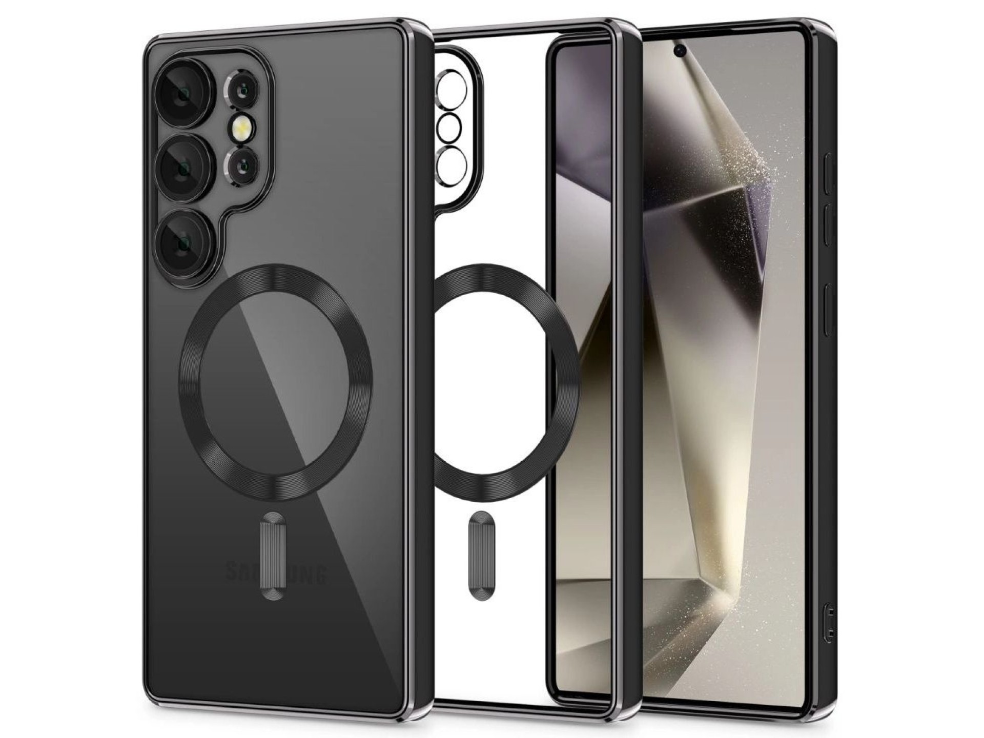Funda Tech-Protect MagFlex para Samsung Galaxy S25 Ultra - Negro transparente