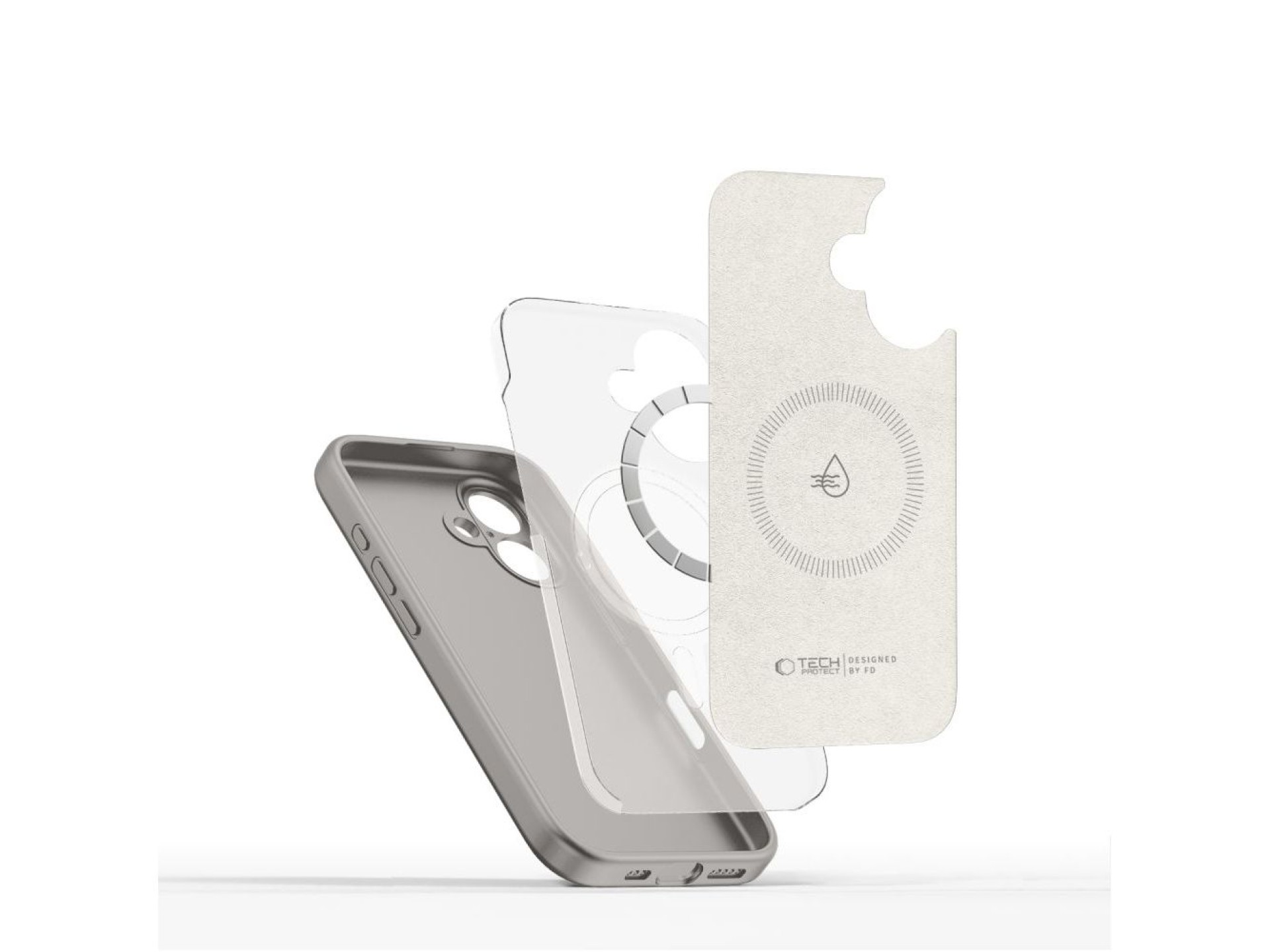 Tech-Protect Liquid Silicone MagSafe iPhone 16 Case - Gray