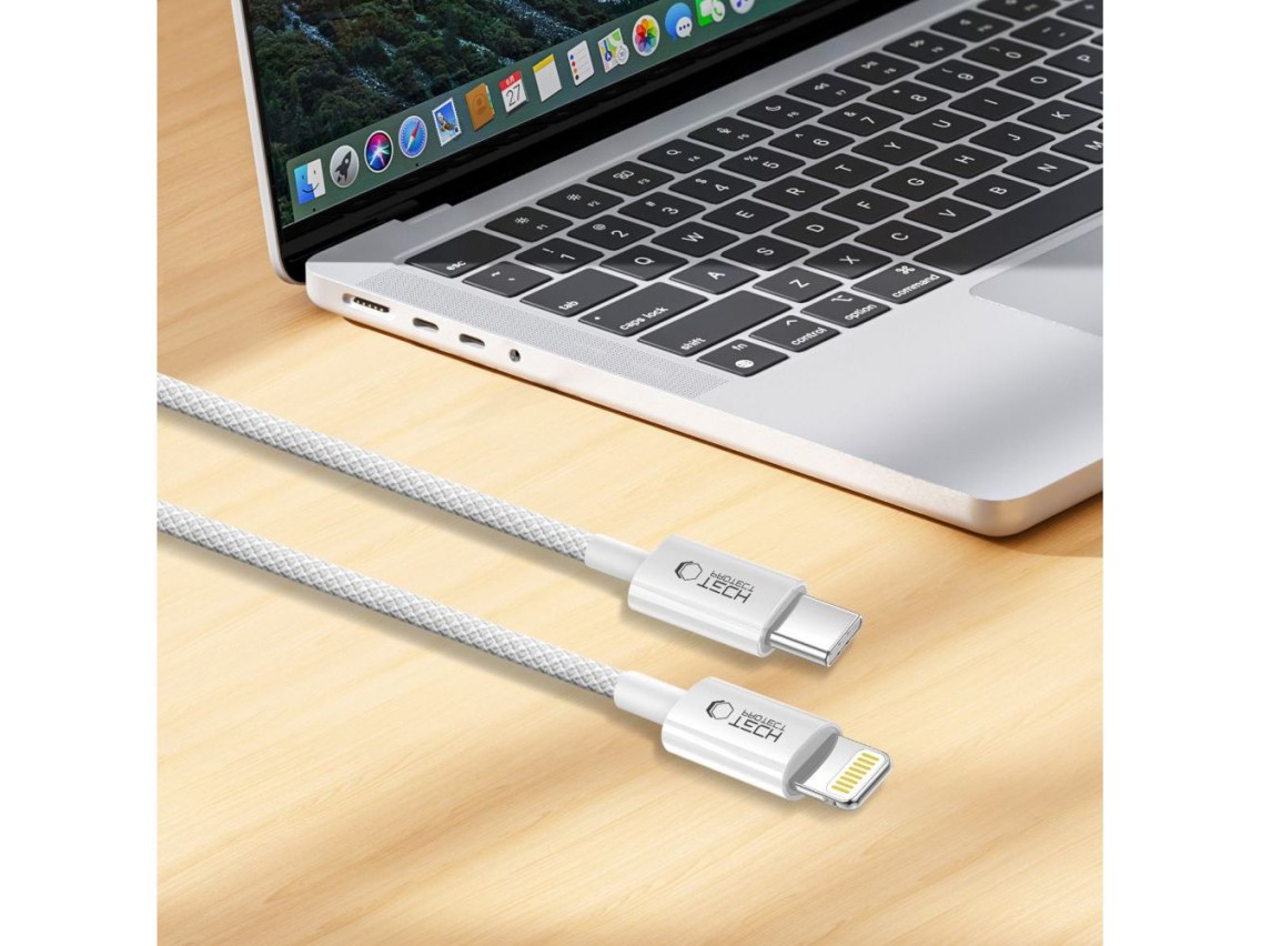 Cabo Tech-Protect UltraBoost USB-C / Lightning PD27W/3A de 100 cm - cinza