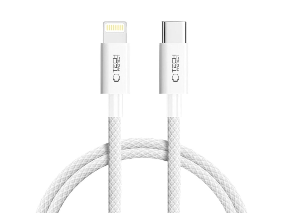 Cabo Tech-Protect UltraBoost USB-C / Lightning PD27W/3A de 100 cm - cinza