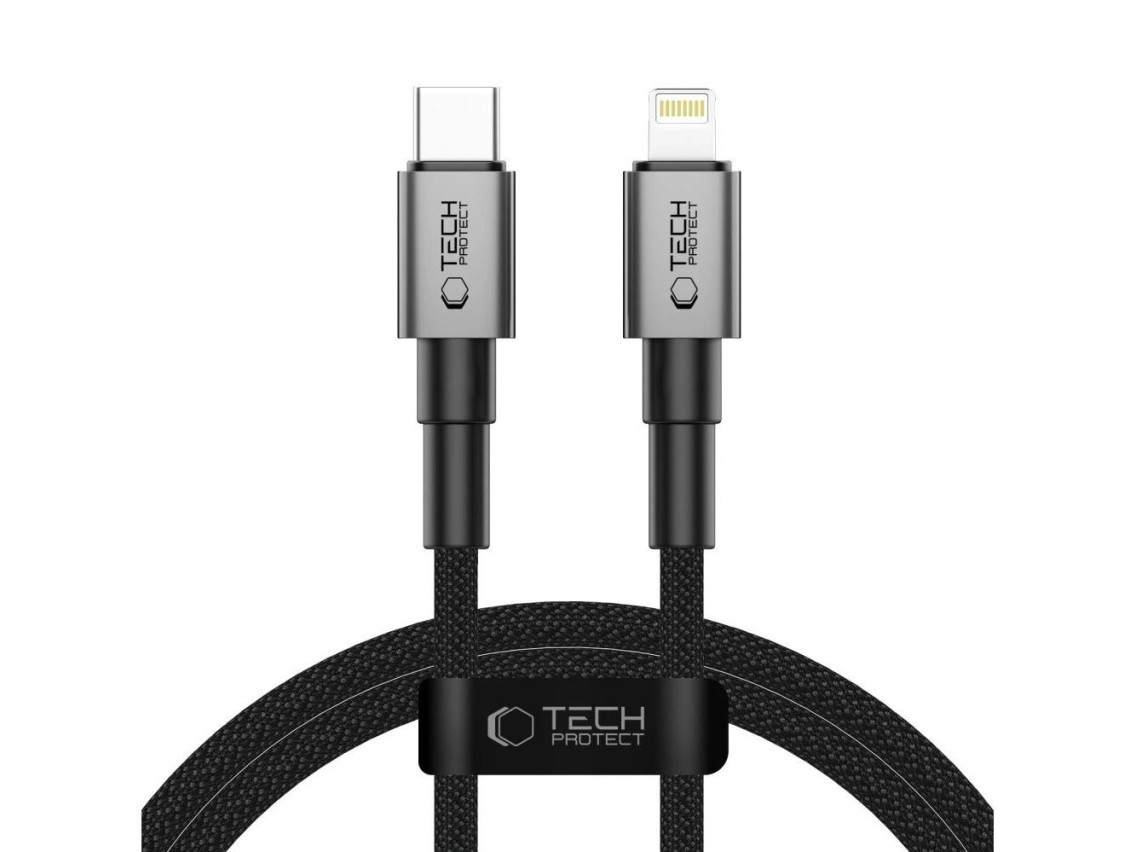Tech-Protect UltraBoost DNA USB-C / Lightning PD27W/3A cable 100 cm - gray