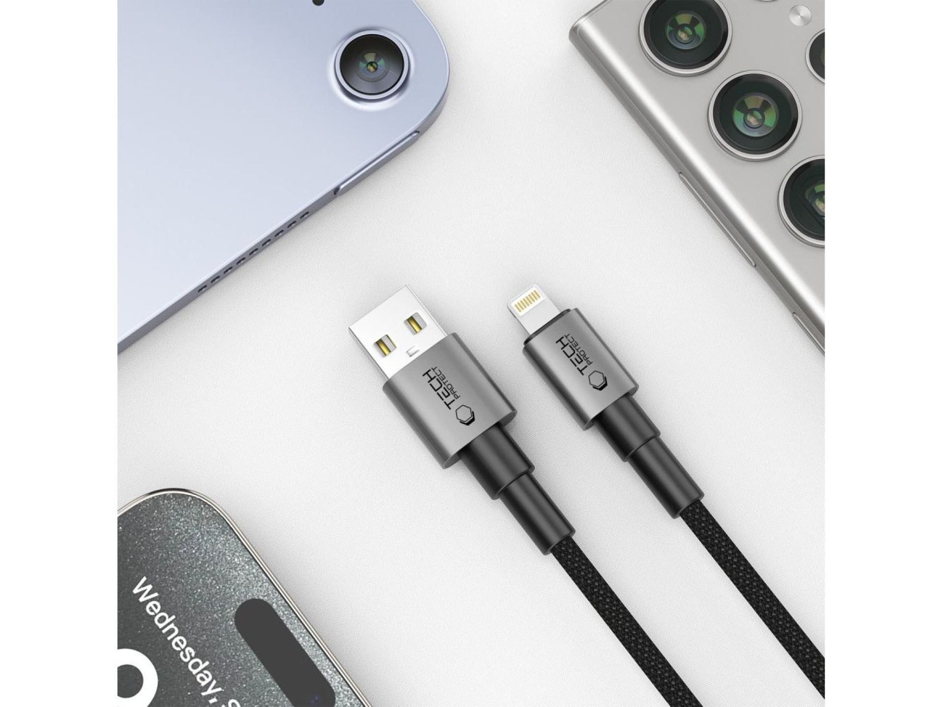 Tech-Protect UltraBoost DNA USB-A / Lightning cable 15W/2.4A 100 cm - gray