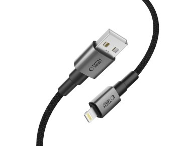 Tech-Protect UltraBoost DNA USB-A / Lightning cable 15W/2.4A 100 cm - gray