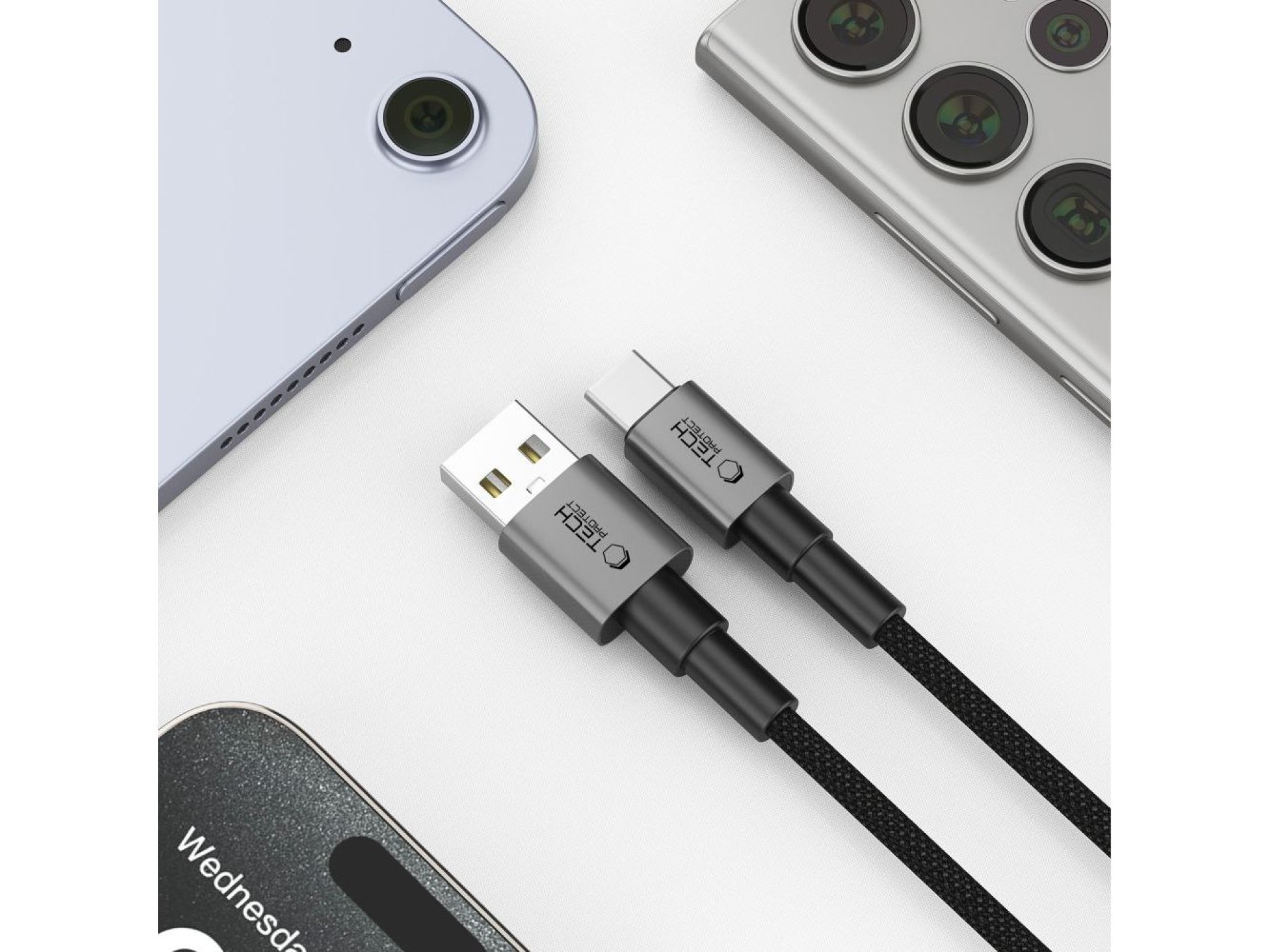 Tech-Protect UltraBoost DNA USB-A / USB-C Cable 15W/3A 200cm - Gray