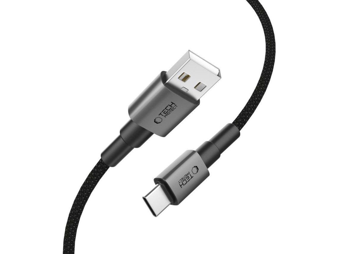 Tech-Protect UltraBoost DNA USB-A / USB-C Cable 15W/3A 100cm - Gray