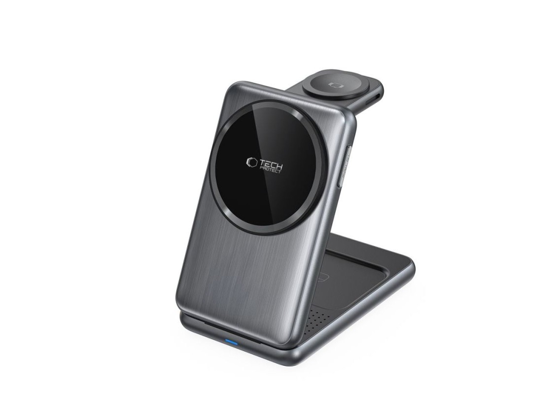 QI15W-A42 3in1 Inductive Charger with MagSafe for Apple Devices - Gray