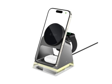 Tech-Protect QI15W-A43 3in1 Wireless Charger with MagSafe for Apple Devices - Black Tech-Protect QI15W-A43 3in1 Wireless Charger with MagSafe for Apple Devices - Black