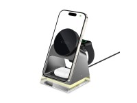 Cargador inal�mbrico 3 en 1 Tech-Protect QI15W-A43 con MagSafe para dispositivos Apple - Negro