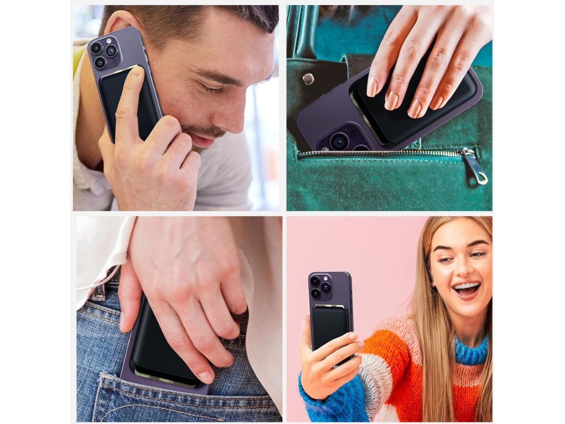 Estojo Tech-Protect MagWallet Magsafe - marrom