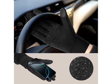 Tech-Protect WG01 Gloves with Touch Tips L - Black Tech-Protect WG01 Gloves with Touch Tips L - Black
