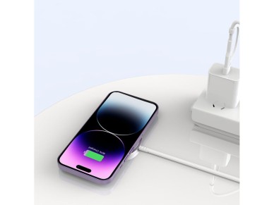 Tech-Protect QI15W-A44 Magnetic Wireless Charger with MagSafe - White Tech-Protect QI15W-A44 Magnetic Wireless Charger with MagSafe - White