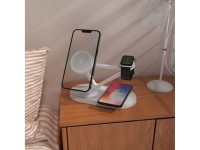 Tech-Protect QI15W-A41 3in1 Wireless Charger with MagSafe for Apple Devices - White Tech-Protect QI15W-A41 3in1 Wireless Charger with MagSafe for Apple Devices - White