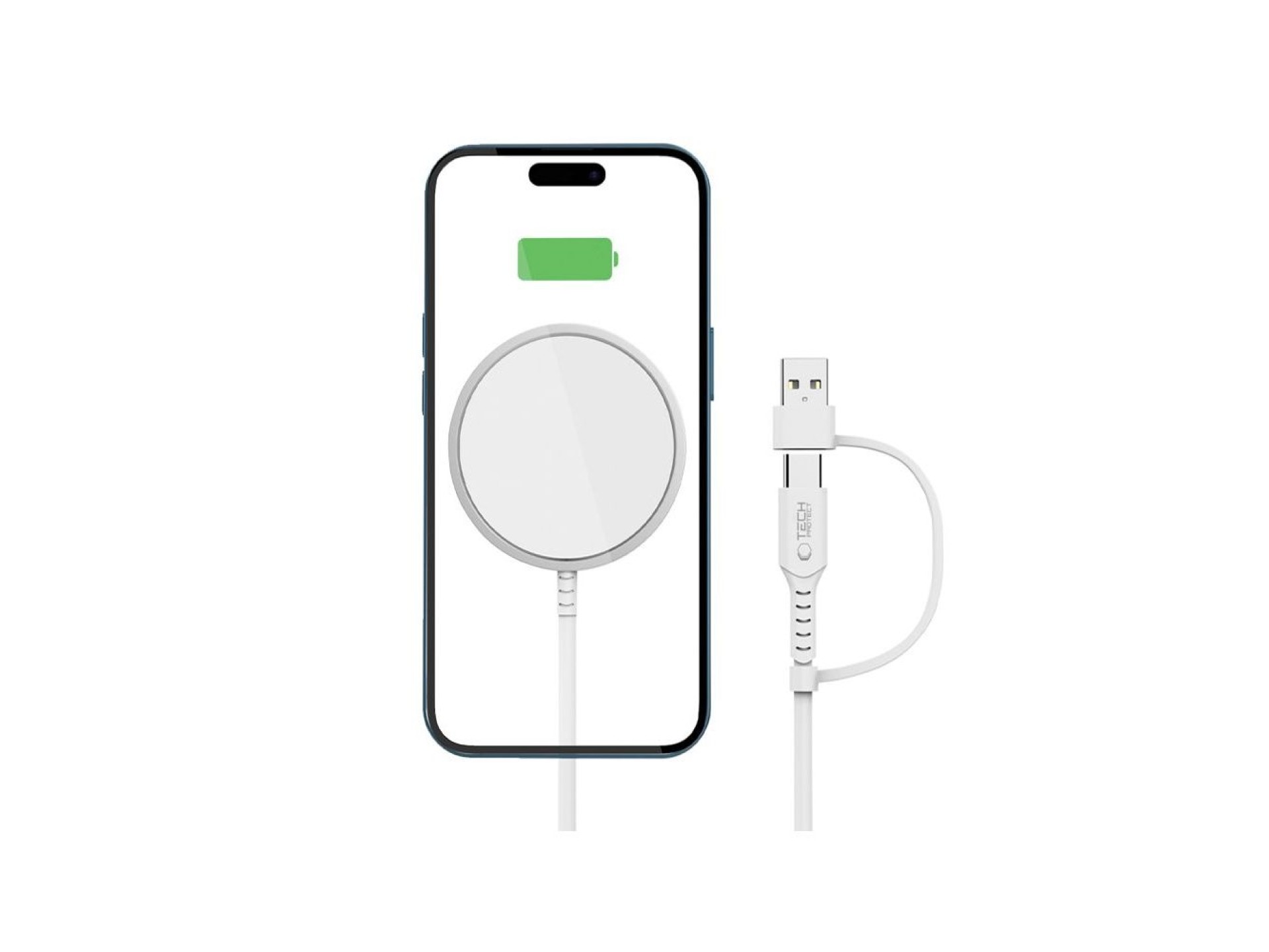 Tech-Protect QI15W-A44 Magnetic Wireless Charger with MagSafe - White