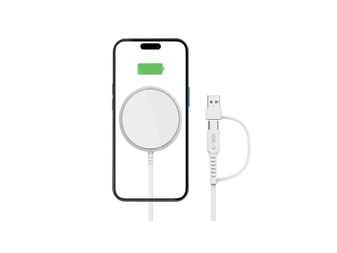 Tech-Protect QI15W-A44 Magnetic Wireless Charger with MagSafe - White