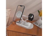 Tech-Protect QI15W-A41 3in1 Wireless Charger with MagSafe for Apple Devices - White Tech-Protect QI15W-A41 3in1 Wireless Charger with MagSafe for Apple Devices - White