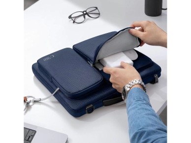 Laptop Bag 13-14 Tech-Protect Defender Bag - Blue Laptop Bag 13-14 Tech-Protect Defender Bag - Blue