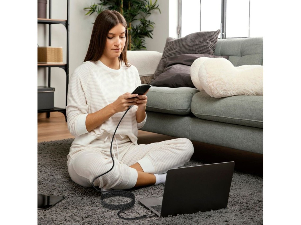 Cable Tech-Protect UB10T Ultraboost USB-C PD240W/QC4.0 de 200 cm - Negro
