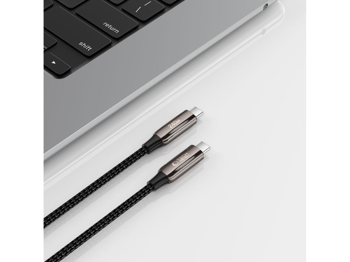 Cable Tech-Protect UB10T Ultraboost USB-C PD240W/QC4.0 de 100 cm - Negro