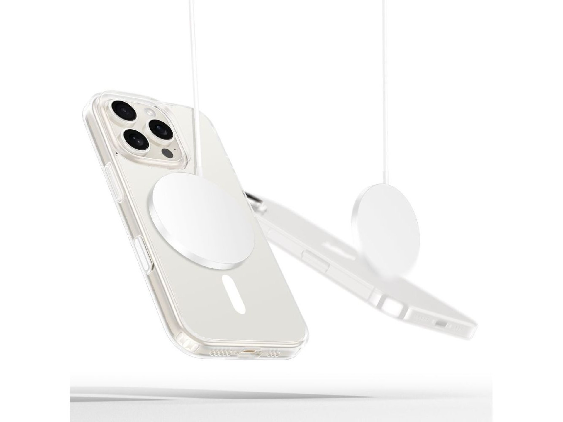 Funda Tech-Protect Flexair Hybrid CC MagSafe para iPhone 16 Pro Max - Transparente