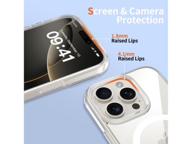 Tech-Protect Flexair Hybrid CC Magsafe iPhone 16 Pro Max Case - Clear