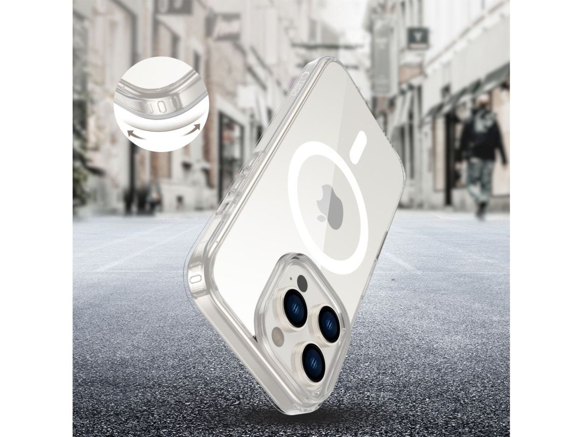 Tech-Protect Flexair Hybrid CC Magsafe iPhone 16 Pro Case - Clear