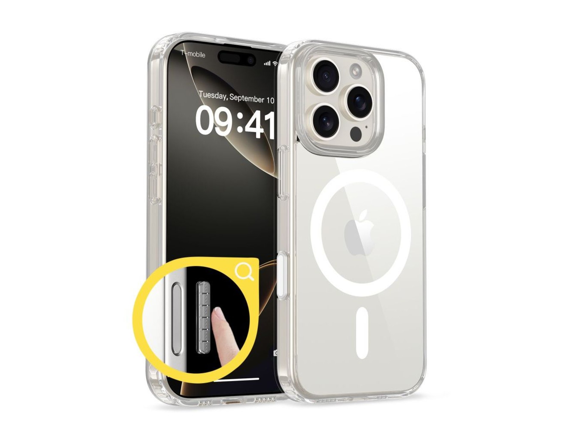 Tech-Protect Flexair Hybrid CC Magsafe iPhone 16 Pro Case - Clear
