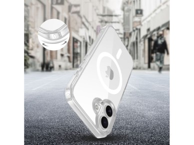Capa Tech-Protect Flexair Hybrid CC Magsafe para iPhone 16 - Transparente Capa Tech-Protect Flexair Hybrid CC Magsafe para iPhone 16 - Transparente