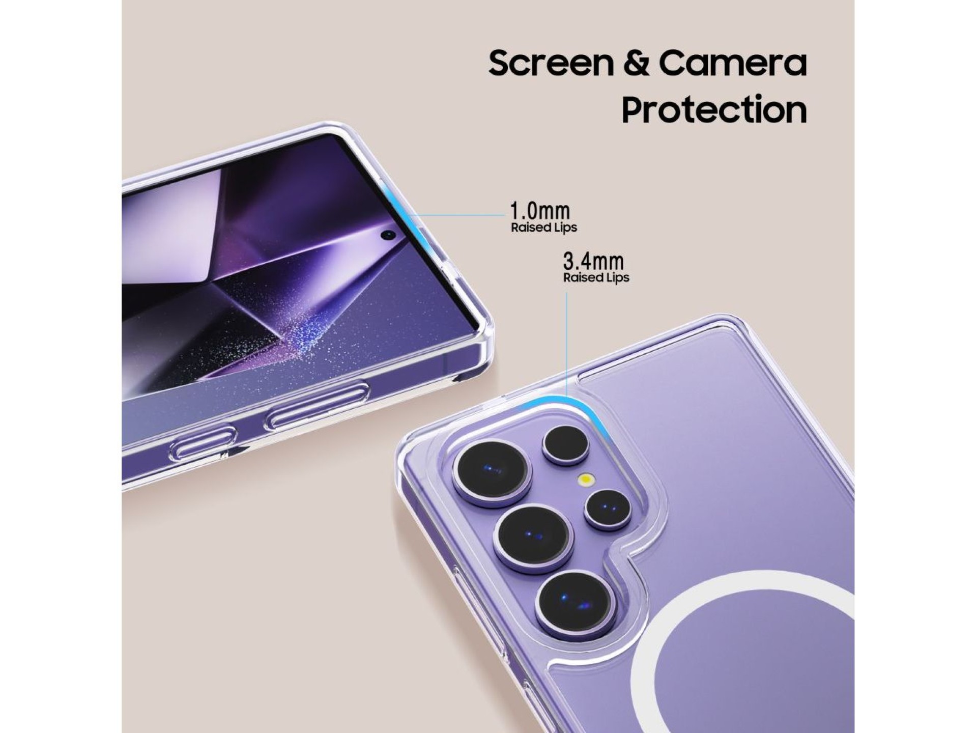 Funda Tech-Protect FlexAir Hybrid MagSafe para Samsung Galaxy S25 Ultra - Transparente