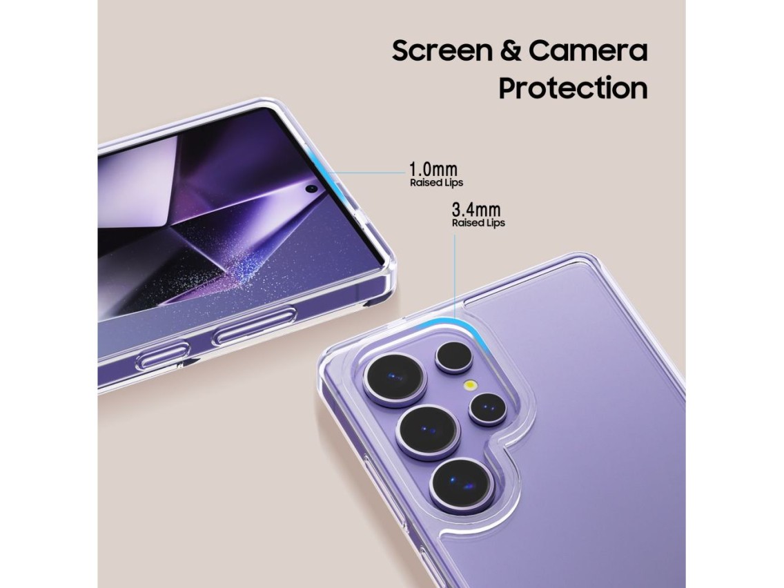 Capa h�brida Tech-Protect Flexair para Samsung Galaxy S25 Ultra - Transparente