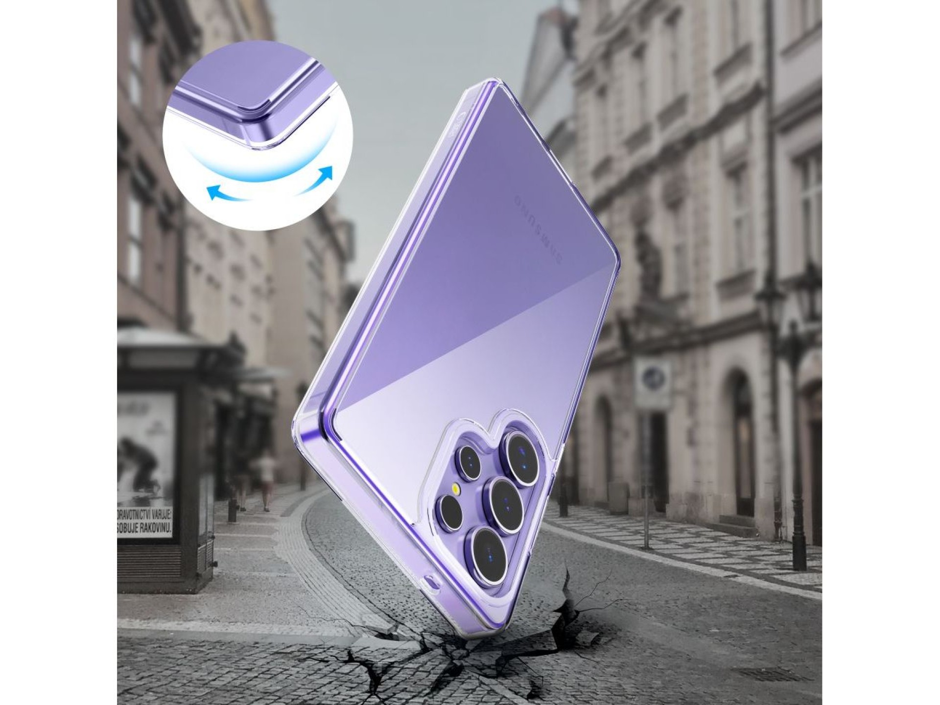 Capa híbrida Tech-Protect Flexair para Samsung Galaxy S25 Ultra - Transparente