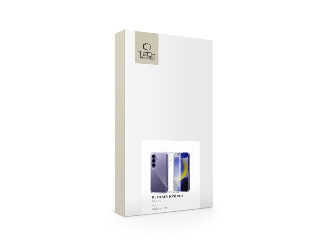 Capa híbrida Tech-Protect Flexair para Samsung Galaxy S25 - Transparente