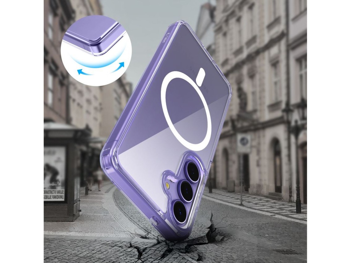 Funda Tech-Protect FlexAir Hybrid MagSafe para Samsung Galaxy S25 - Transparente