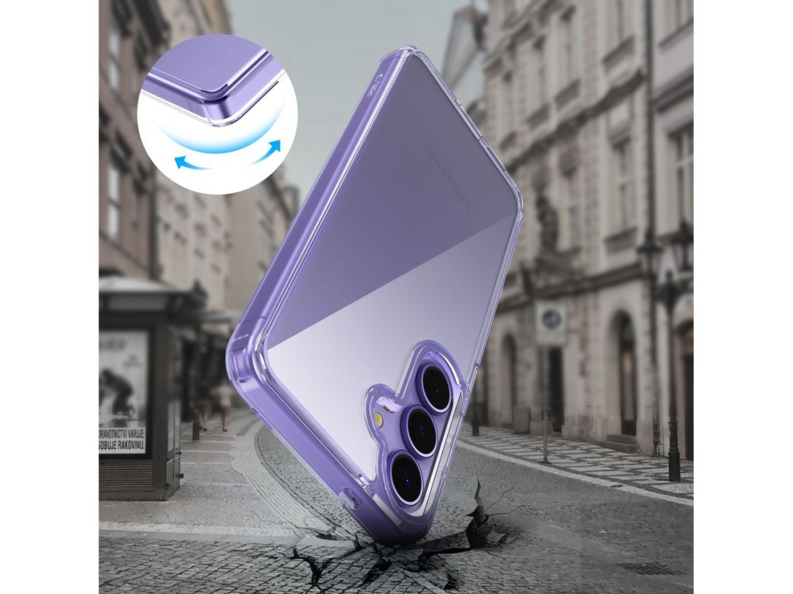 Capa híbrida Tech-Protect Flexair para Samsung Galaxy S25 - Transparente